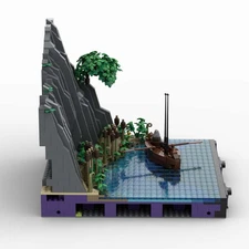 Hot Sale Shore and Boat Diorama for Your Medieval Castle 1626 Build Moc