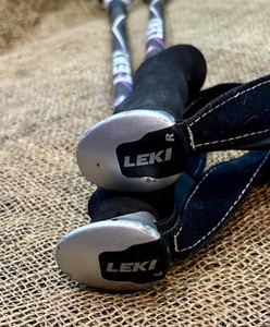 Leki Legacy Carbon Trek Treking Poles Pre-owned In Very Good Condition 