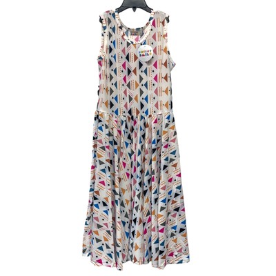 Dot Dot Smile NWT Girls' 11 Multicolor Geometric Pattern Tank Dress