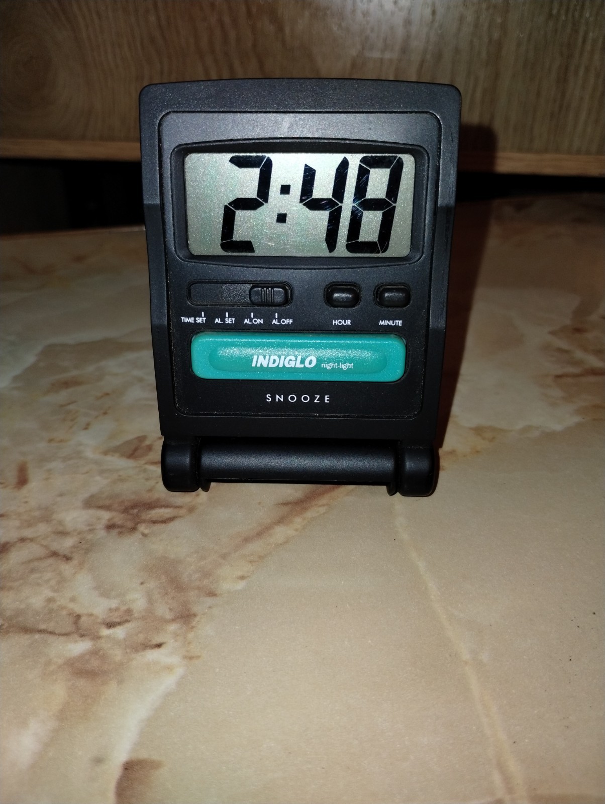 Timex Indiglo Blue Night Light Foldable Travel Digital Alarm Clock Working 90s