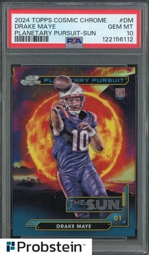 2024 Topps Cosmic Chrome Planetary Pursuit Sun Drake Maye RC Rookie PSA 10