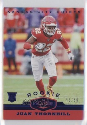 2019 Panini Plates & Patches Rookies Blue 53/60 Juan Thornhill Rookie RC 6er