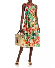 Farm Rio $260 Tropicart Midi Dress Small NWT!