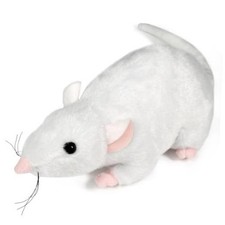 11.8in White Rat Plush Toy Stuffed Rat Plushie, Cute Animal Plushies Decor,