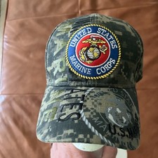USMC United States Marine Corps -Eagle Globe Anchor Digital Camo Hat NWT