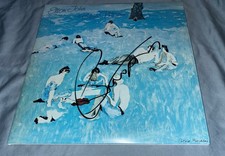 Bernie Taupin Signed Vinyl Album Elton John Blue Moves With Proof