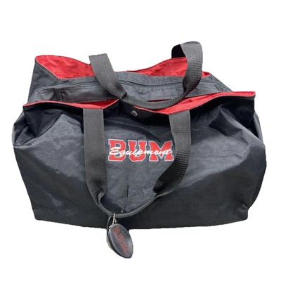 vintage b.u.m. equipment Duffle Bag Duffel Gym Hobo Handbag Black Red BUM