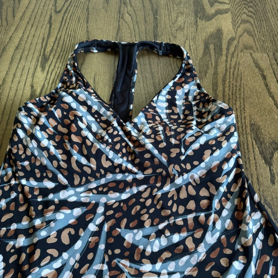 Camiseta de natación Tankini con aros y espalda deportiva con estampado de animales Magicsuit para mujer talla 10 Foto 3 de 4