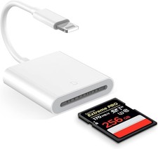 Lightning to SD Card Camera Reader [Apple MFi Certified] iPhone SD Card Reader,
