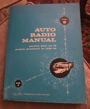 Howard W. Sams Photofact Auto Radio Service Data Manual  AR-9 Vol 9 CAR Radio