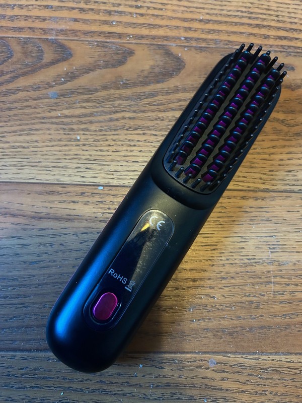 RoHS Cordless Hair Straightener Brush Portable Straightening Brush Comb