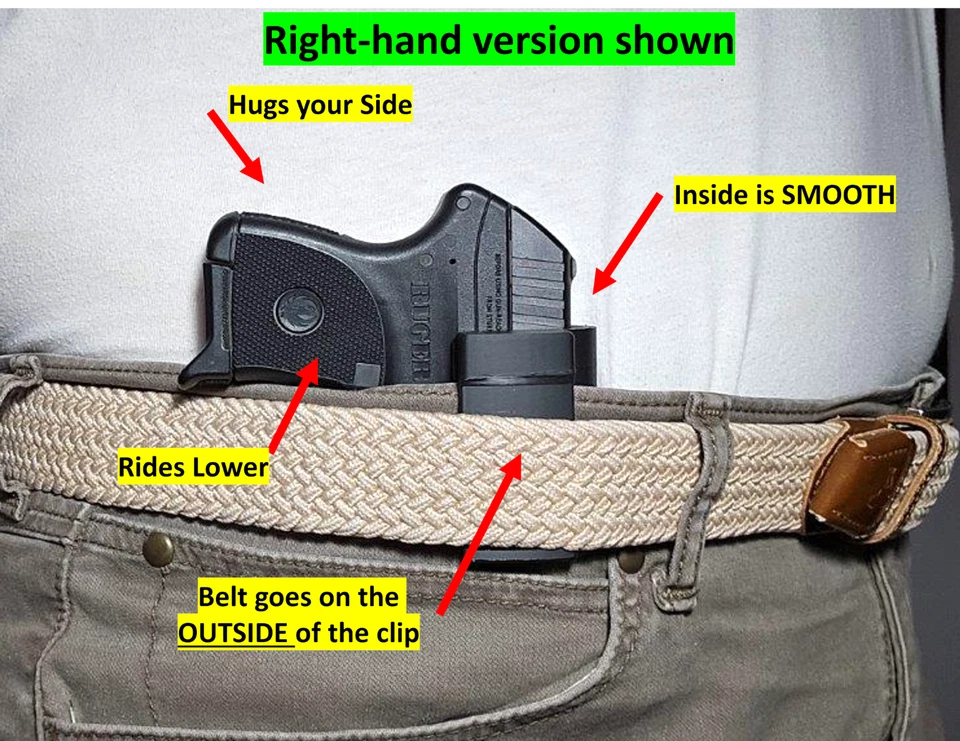 Funda Ruger LCP, LCP II LCP II 22LR LCPMAX 380 IWB en cintura ocultar llevar Foto 2 de 4