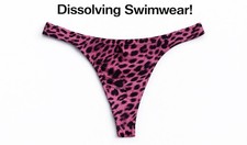 Dissolving Swim THONG PINK  – Funny Stag Do Prank Shorts! Lads Holiday Joke