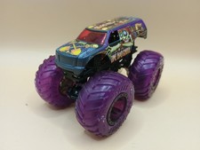 Hot Wheels One Bad Ghoul Monster Truck, Purple Wheels 1/64 Die-Cast 
