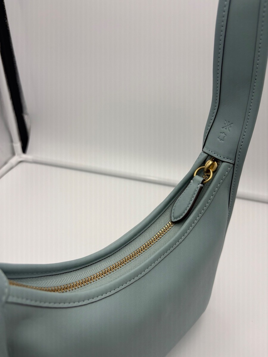 NWT Limited Edition Coach Curve Zip Bag in Light Blue Glovetanned
