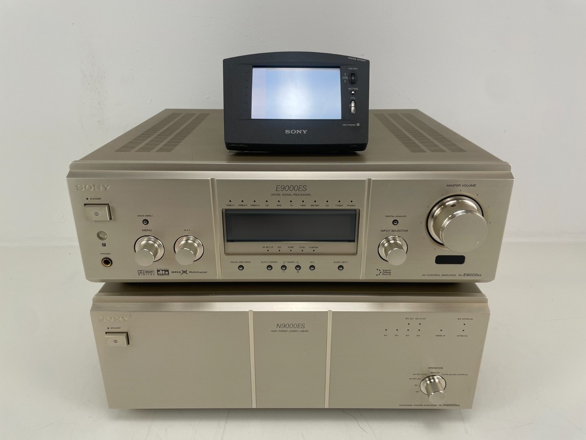 Sony N9000ES Power Amp + E9000ES ES Processor – Champagne + Remote