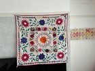 antique Vintage Uzbek Suzani Patchwork wall hanging Hand Made 86x82cm