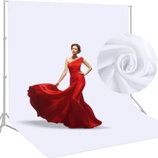 Aimosen 10 X 12 FT Large White Backdrop Background for Photography, Pure Whit...
