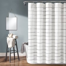 Lush Decor Ombre Stripe Cotton Blend Shower Curtain