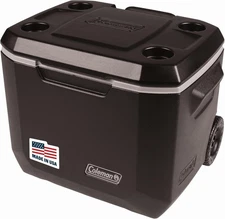 Xtreme 50qt Rolling Cooler with Wheels, Extra-Walled Insulation Keeps Ice up to