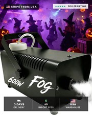 Fog Machine, Smoke Machine 600W with Wireless Wired Remote Control for Halloween