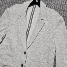Faherty Womens Heather Grey Inlet Knit Blazer WOS2313-HGY Size L NWT