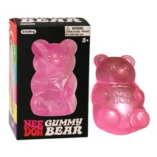 Schylling NeeDoh Gummy Bear Squishy Sensory Fidget Toy Pink