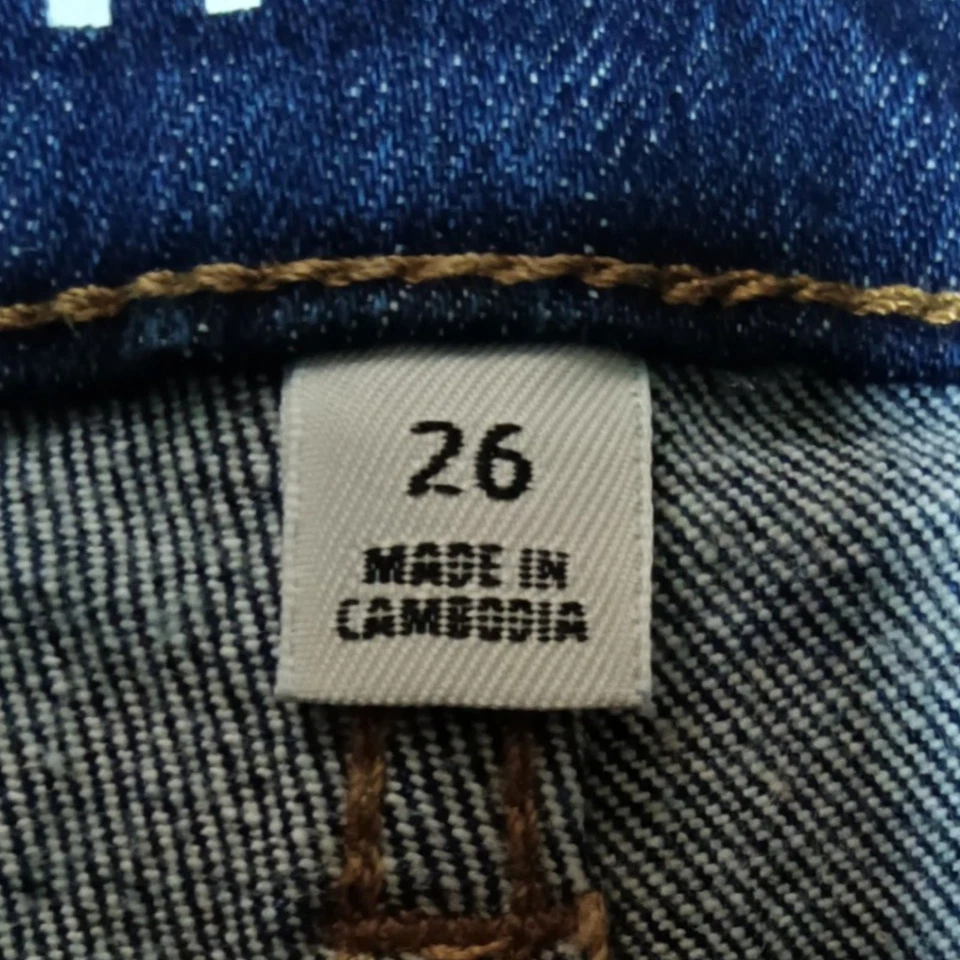 J. Vaquero clásico de tiro alto Crew años 90 corte recto lavado enjuague talla 26 Foto 4 de 4