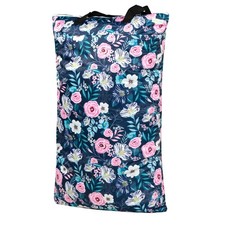 Wegreeco Reusable Hanging Wet Dry Cloth Diaper Bag Flower Print