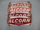 ALCORN FENCE CO Porcelain Vintage Original Sign.