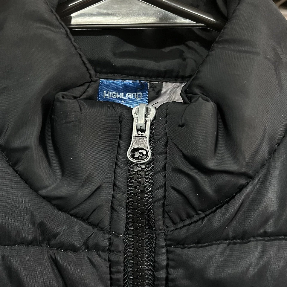 Chaleco chaqueta acolchada de poliéster negro Highland Outfitters para hombre talla mediana Foto 2 de 4