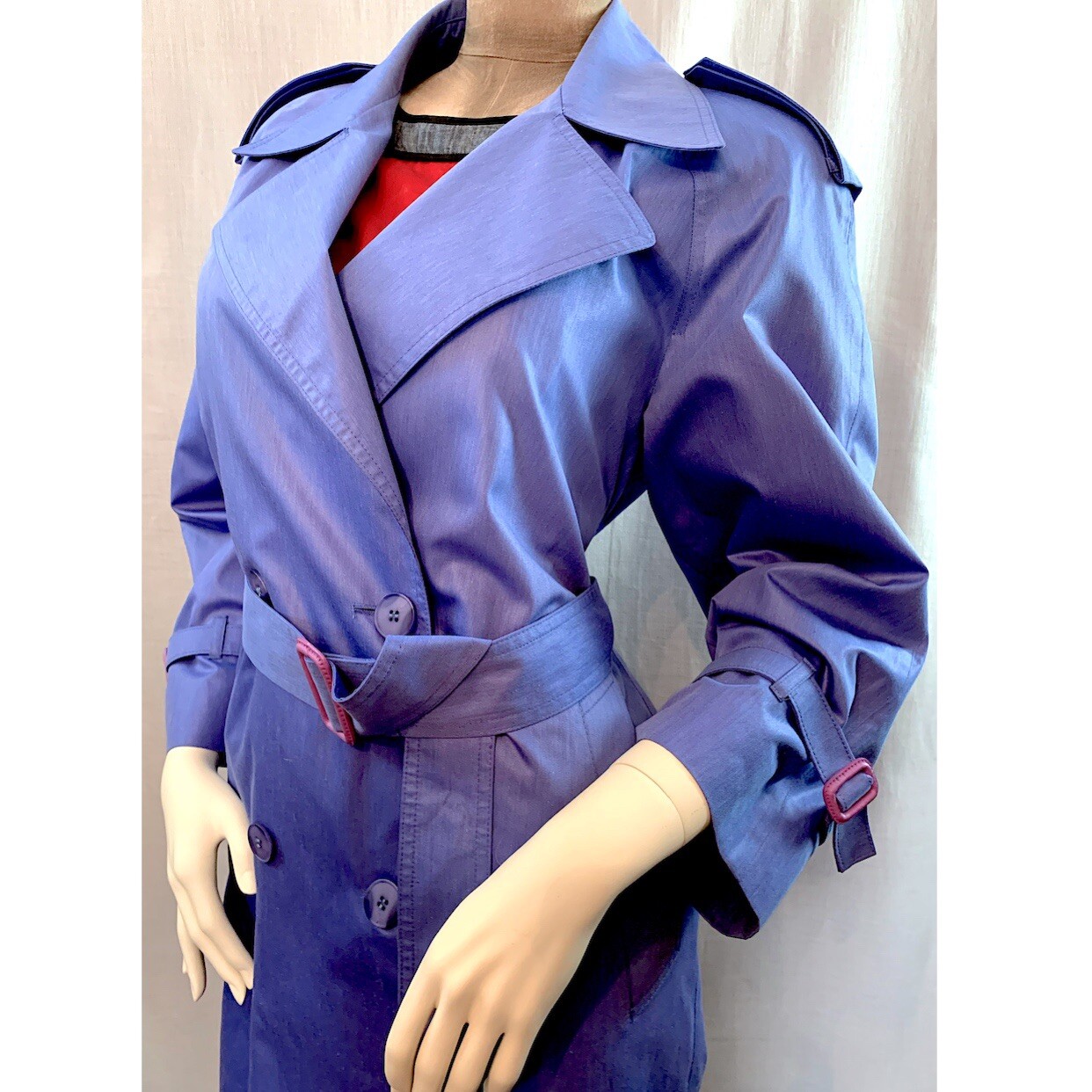 London Fog Periwinkle Classic Trench 
