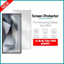 1-100 Lot LCD Ultra Clear HD Screen Protector for Phone Samsung Galaxy S24 Ultra