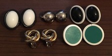 CLIP ON EARRINGS LOT WOMENS JEWELRY 5 SETS
