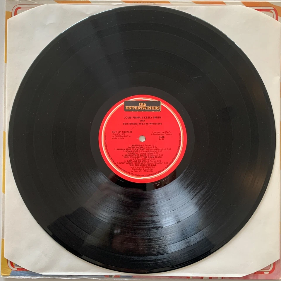 Louis Prima & Keely Smith with Sam Butera And The Witnesses - S/T - 1987 LP - NM - Image 4 of 4