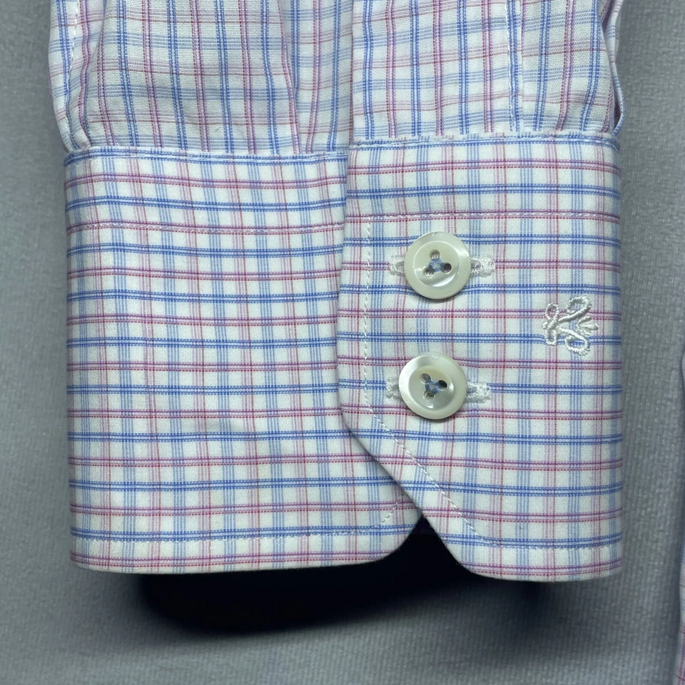 Camisa de vestir Van Laack Royal para hombre 46/18,5 rojo blanco azul a cuadros Foto 4 de 4