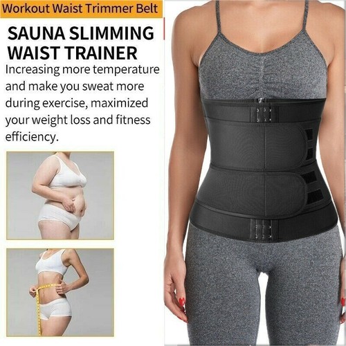 Women Waist Trainer Sweat Belt Weight Loss Body Shapers Waist Trimmer Supports - Picture 8 of 16