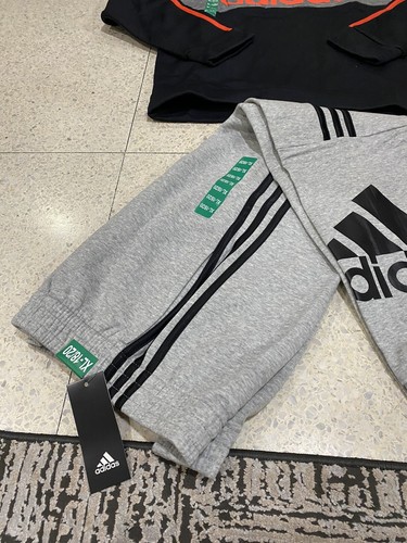 NWT Adidas Boys 2 Piece Set Blue Pullover Logo Hoodie Sweatpants Sz XL 18-20 - Picture 2 of 4