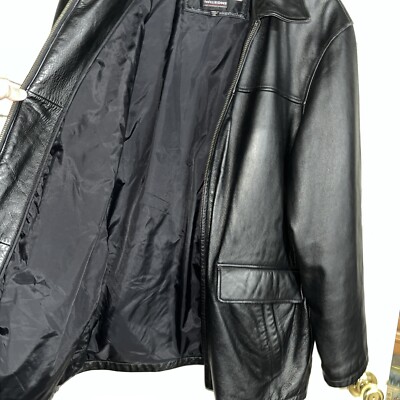 Wilsons Leather M. Julian Leather Jacket Size XL Zip Front Men's