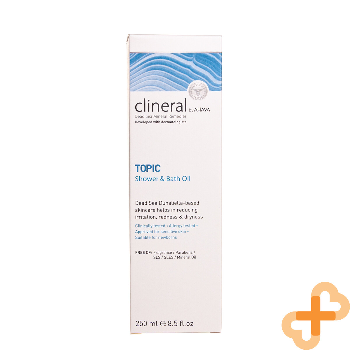 Clineral By Ahava Topic Dry Irritated Redness Skin Shower Bath Oil 250ml