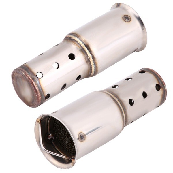 Silencieux échappement universel 51mm en inox avec DB Killer amovible pour moto custom noires