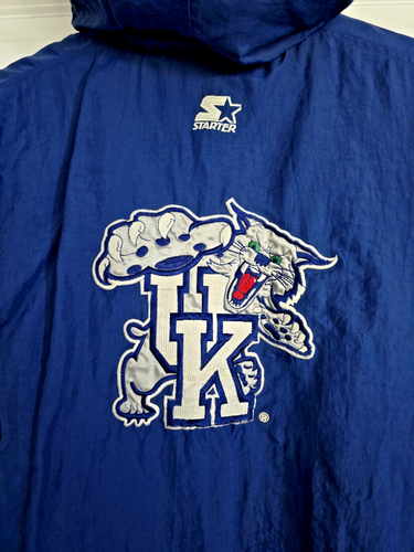 Vintage NCAA 90s University Of Kentucky Wildcats 1/2 Zip Starter Jacket - Picture 6 of 18
