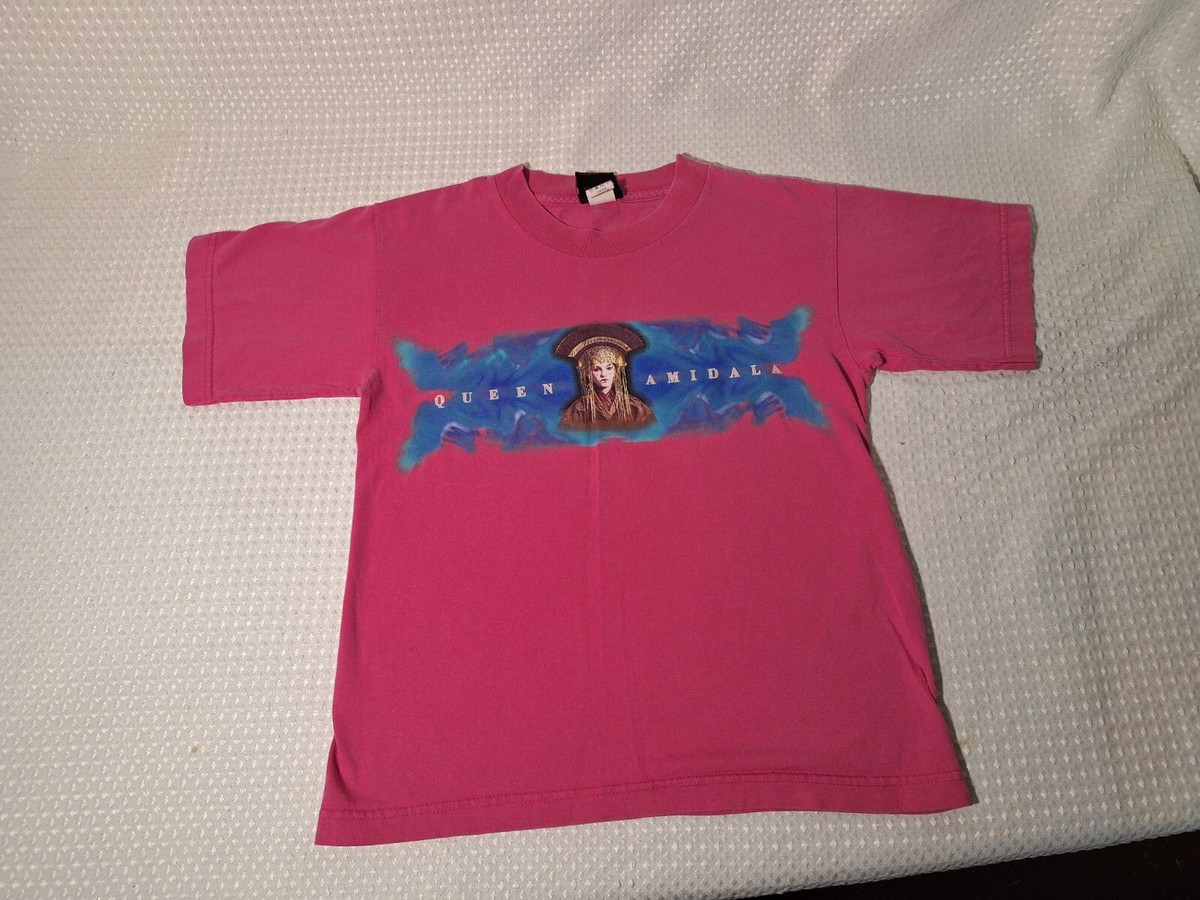 Vintage Star Wars Episode 1 Queen Amidala Pink T-shirt Kids Size M 