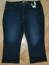 Lee midrise regular fit denim capri pants NWT womens 20 M stretch