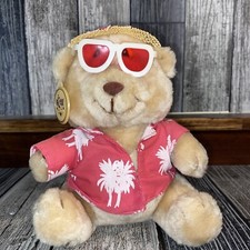 Russ Luv Pets Bear Plush Life's a Beach Sits 8" Stuffed Animal toy 90  s