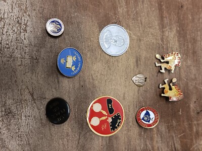 Lot Of 9 Small  Figures  Novelty Lapel Pin SEE PICS