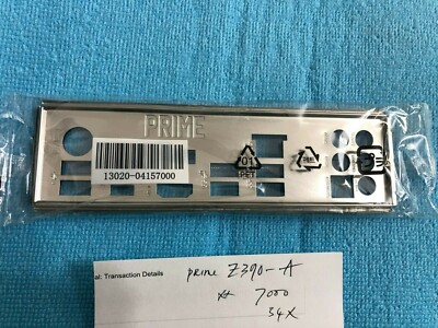 ASUS IO SHIELD for ASUS PRIME Z390-A  , PRIME Z390 A   ,ORIGINAL