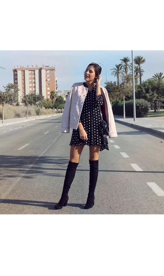 ZARA LIGHT PINK SUEDE EFFECT STUDDED JACKET WITH ZIPPED POCKETS SMALL RRP£70 NEW - Image 4 of 4