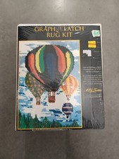 Brand New Sealed MCG Textiles Graph N Latch Rug Kit Hot Air Balloons 37611