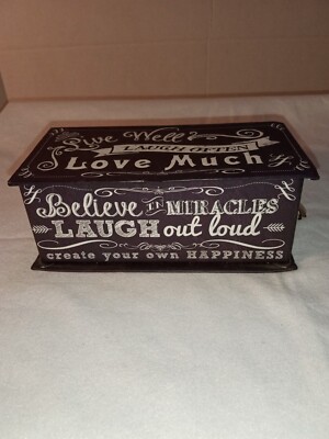 Decorative Storage Box - Live Well, Laugh Often, Love Much - Motivational Home D